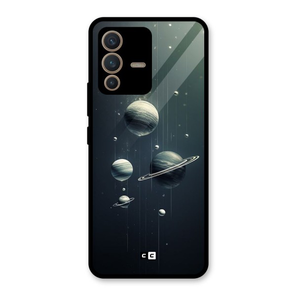 Hanging Planets Glass Back Case for Vivo V23 5G