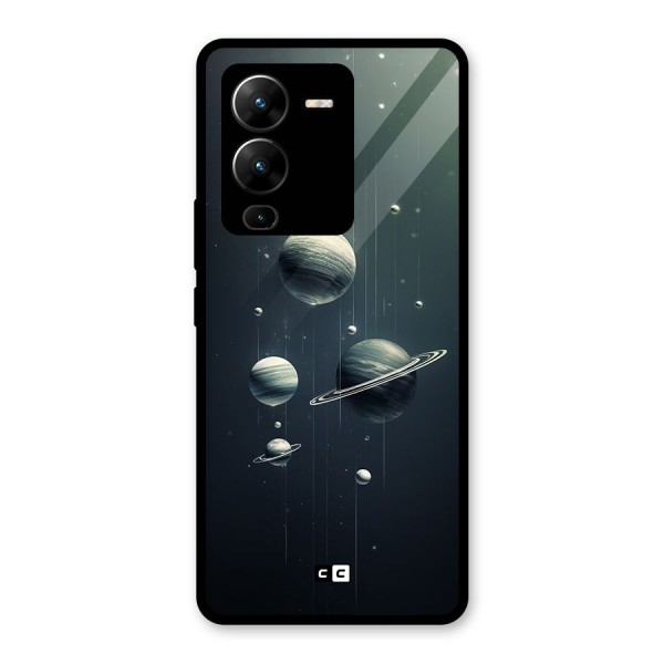 Hanging Planets Glass Back Case for Vivo V25 Pro