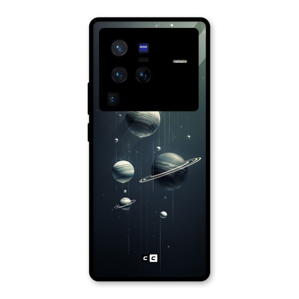 Hanging Planets Glass Back Case for Vivo X80 Pro