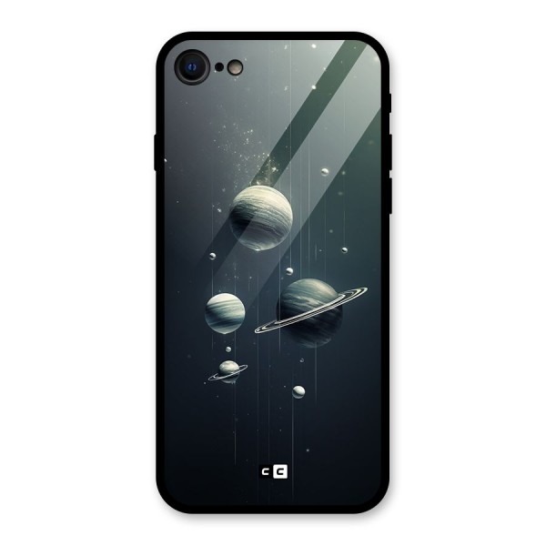 Hanging Planets Glass Back Case for iPhone 8