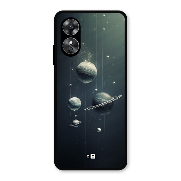 Hanging Planets Metal Back Case for Oppo A17