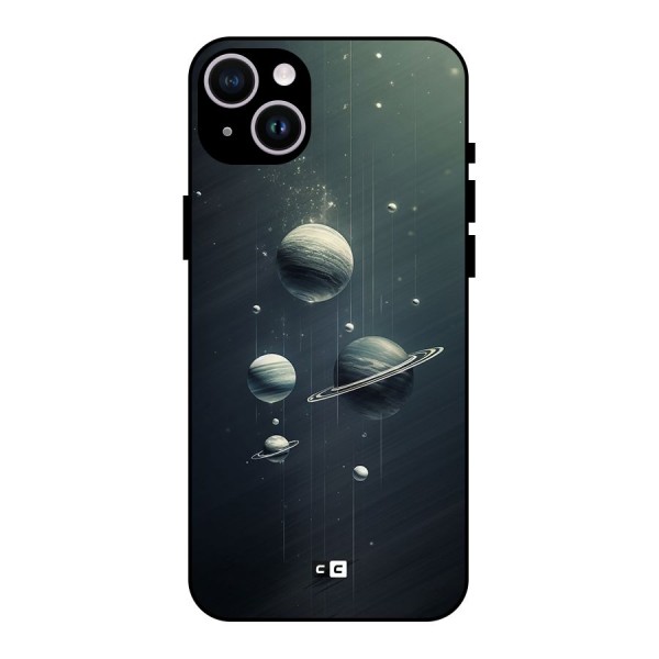Hanging Planets Metal Back Case for iPhone 14 Plus