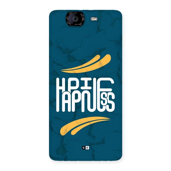 Happpiness Typography Back Case for Canvas Knight A350