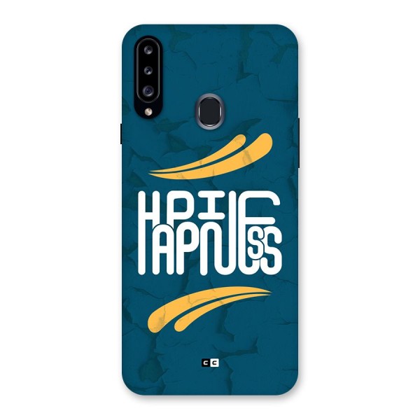 Happpiness Typography Back Case for Galaxy A20s