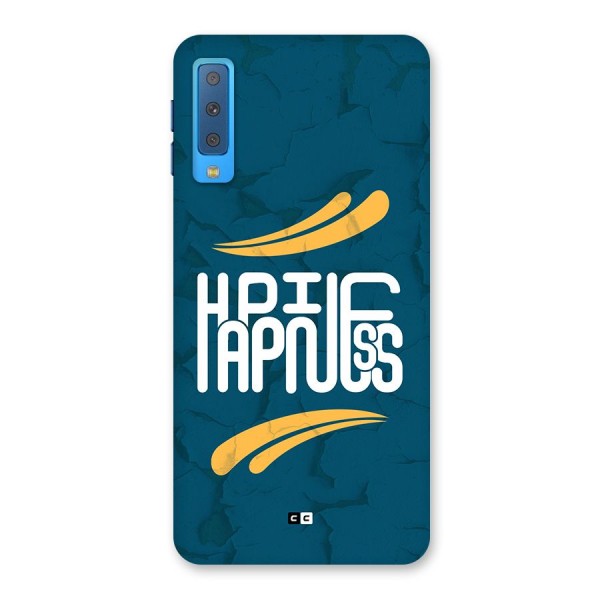 Happpiness Typography Back Case for Galaxy A7 (2018)