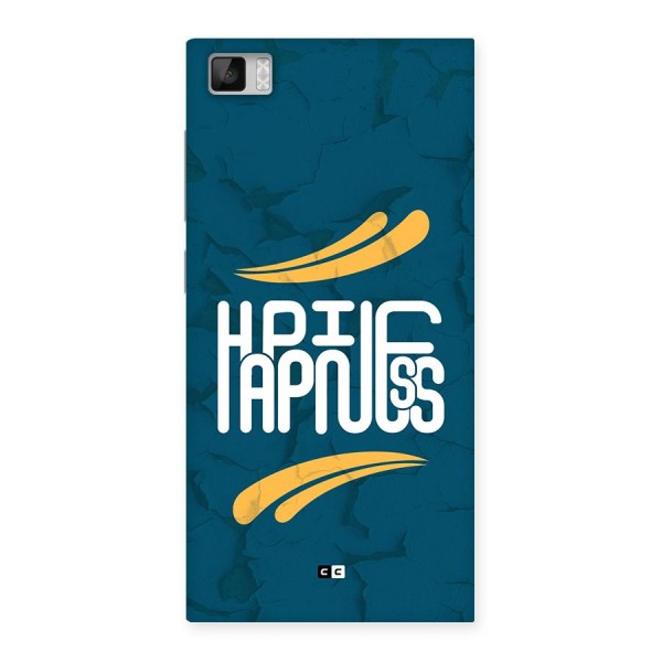 Happpiness Typography Back Case for Mi3