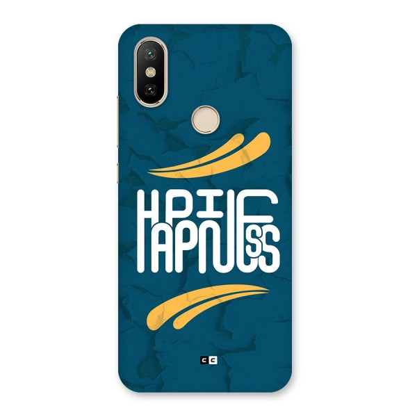 Happpiness Typography Back Case for Mi A2