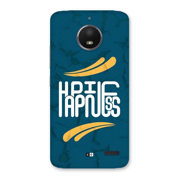 Happpiness Typography Back Case for Moto E4