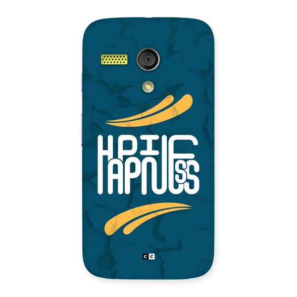 Happpiness Typography Back Case for Moto G