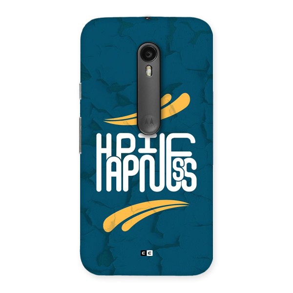 Happpiness Typography Back Case for Moto G3