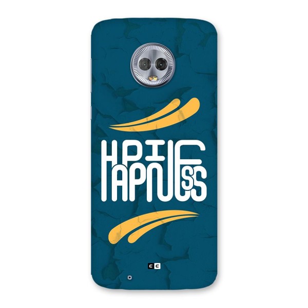 Happpiness Typography Back Case for Moto G6