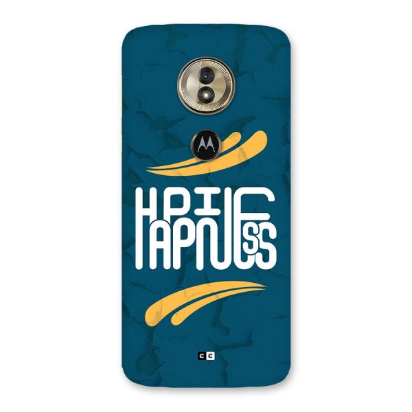 Happpiness Typography Back Case for Moto G6 Play