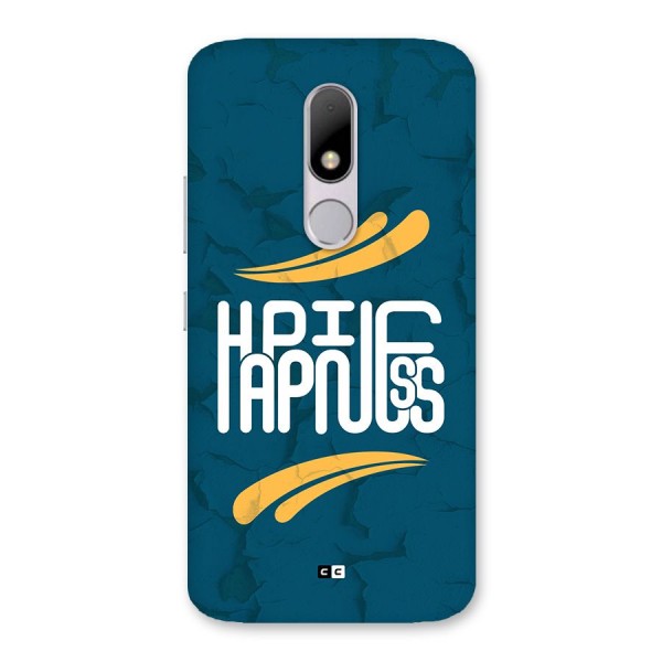 Happpiness Typography Back Case for Moto M