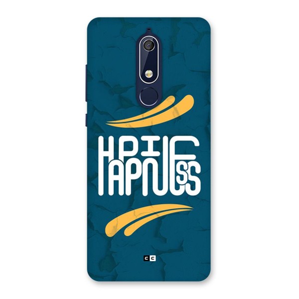 Happpiness Typography Back Case for Nokia 5.1