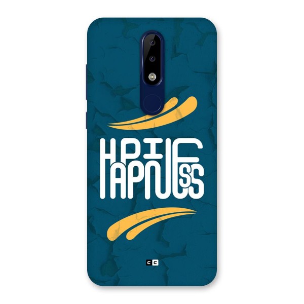 Happpiness Typography Back Case for Nokia 5.1 Plus