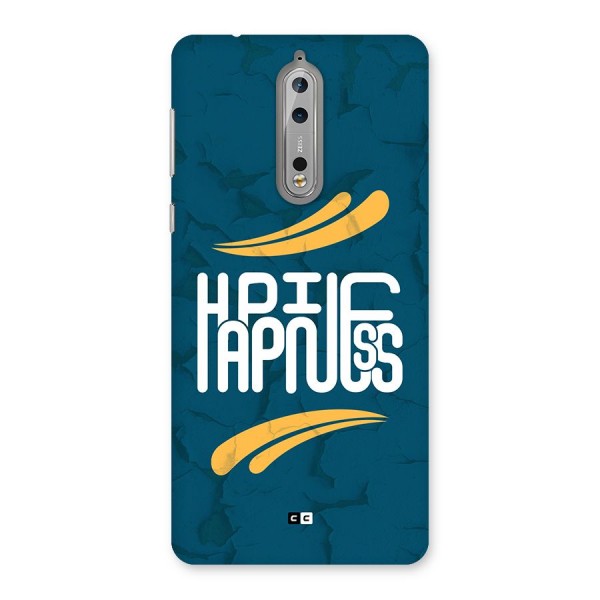 Happpiness Typography Back Case for Nokia 8