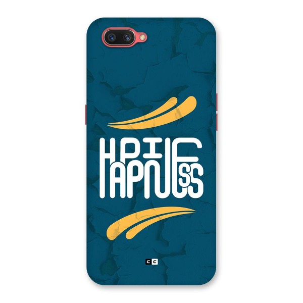 Happpiness Typography Back Case for Oppo A3s