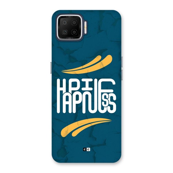 Happpiness Typography Back Case for Oppo F17