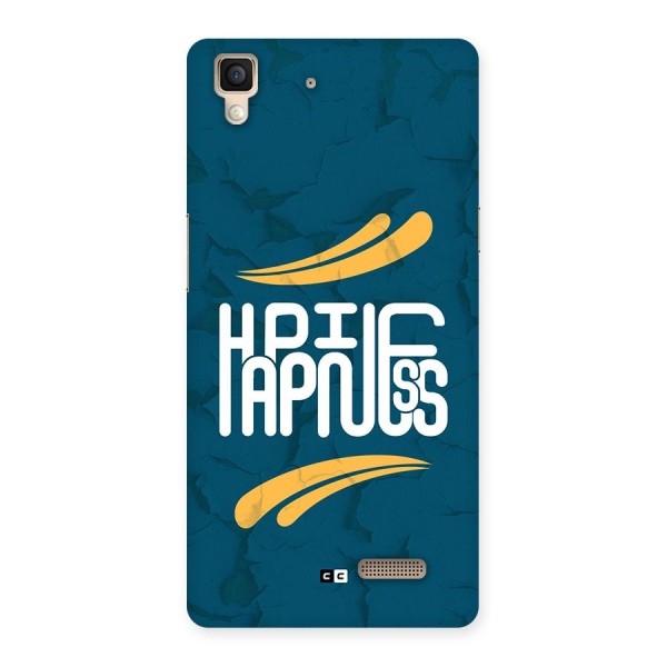 Happpiness Typography Back Case for Oppo R7