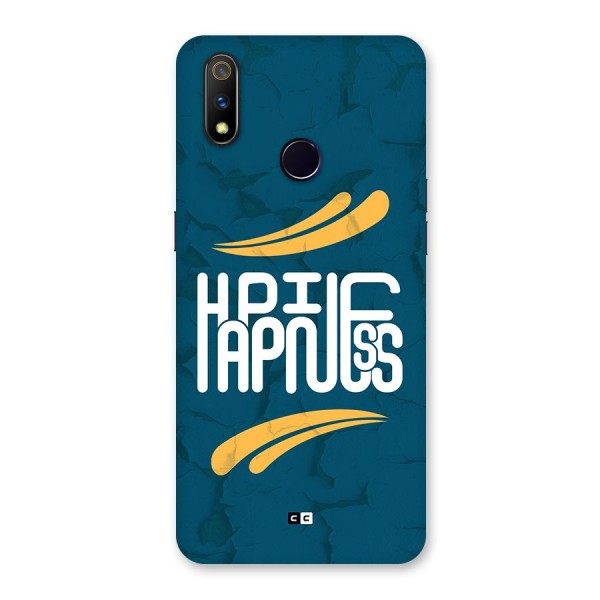 Happpiness Typography Back Case for Realme 3 Pro