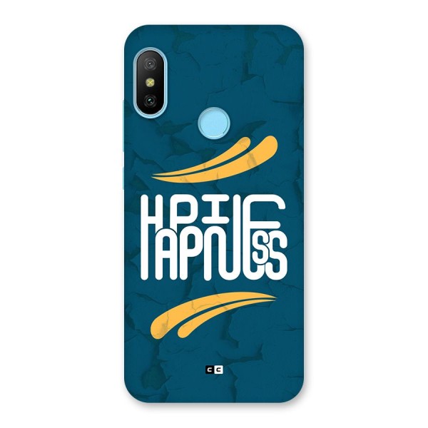 Happpiness Typography Back Case for Redmi 6 Pro