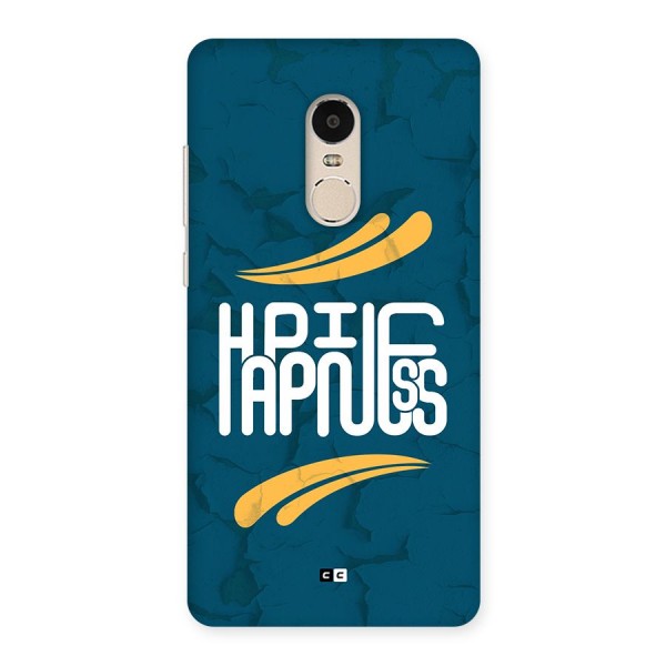 Happpiness Typography Back Case for Redmi Note 4