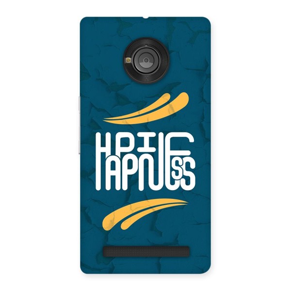 Happpiness Typography Back Case for Yuphoria