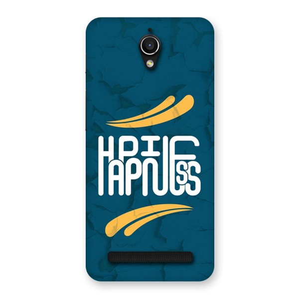 Happpiness Typography Back Case for Zenfone Go