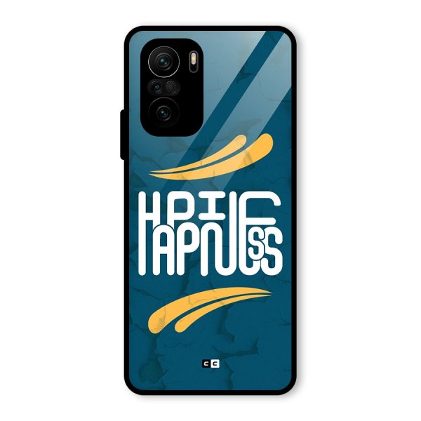 Happpiness Typography Glass Back Case for Mi 11x