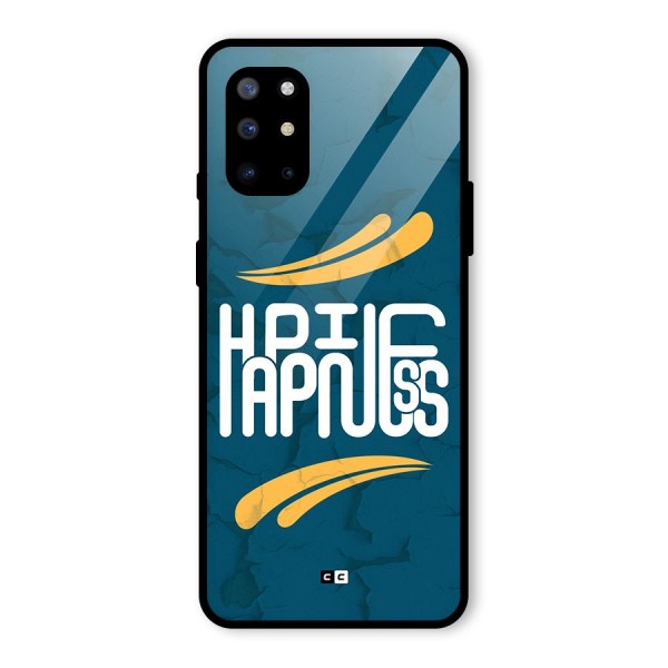 Happpiness Typography Glass Back Case for OnePlus 8T