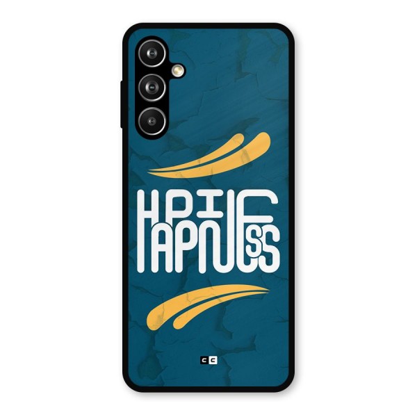 Happpiness Typography Metal Back Case for Galaxy F54