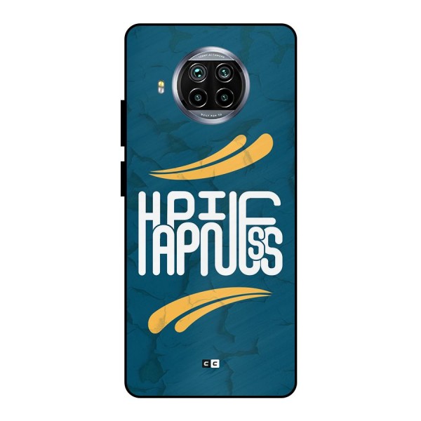 Happpiness Typography Metal Back Case for Mi 10i