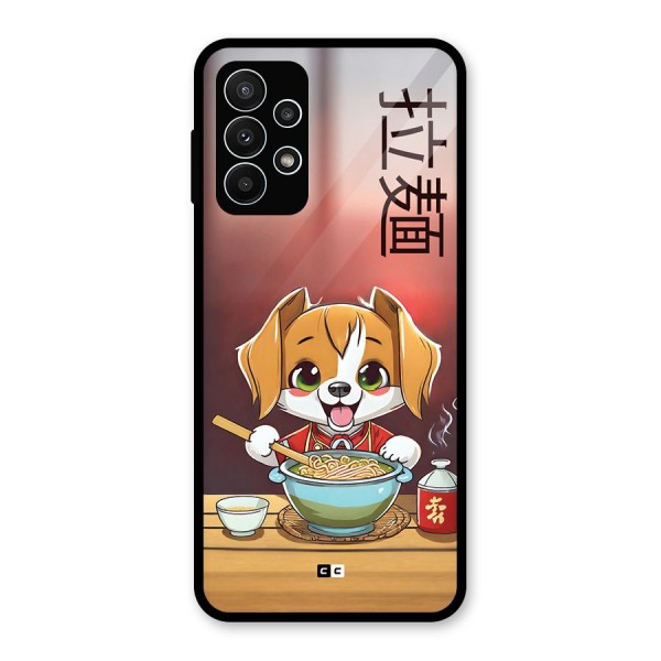 Happy Dog Cooking Glass Back Case for Galaxy A23