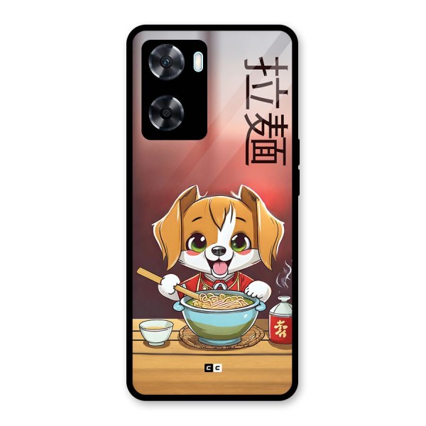 Happy Dog Cooking Glass Back Case for Oppo A77s