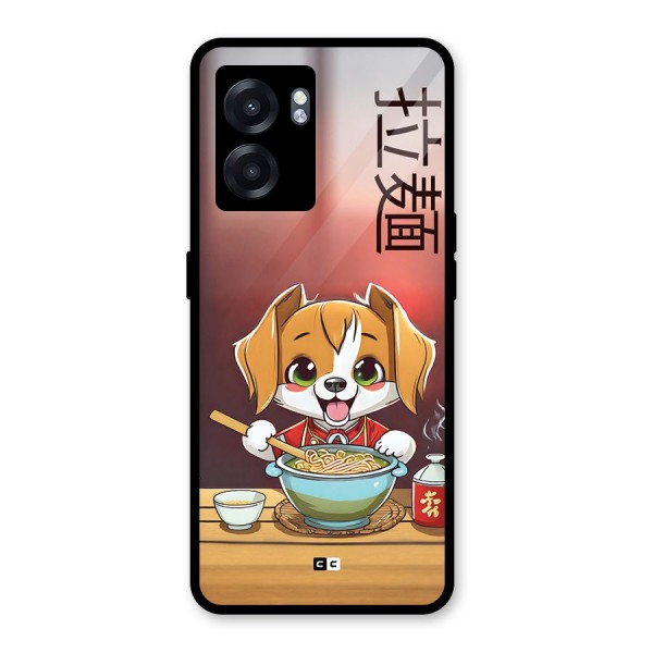 Happy Dog Cooking Glass Back Case for Oppo K10 (5G)