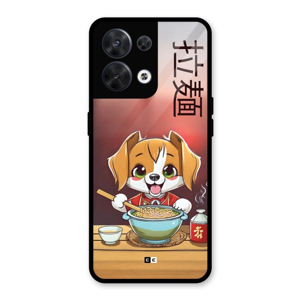 Happy Dog Cooking Glass Back Case for Oppo Reno8 5G