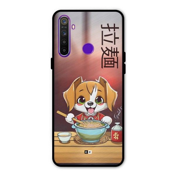 Happy Dog Cooking Glass Back Case for Realme 5s