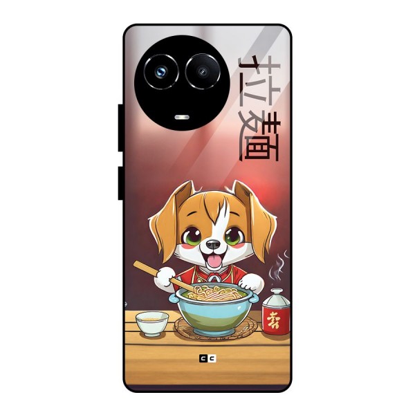 Happy Dog Cooking Glass Back Case for Realme Narzo 60X