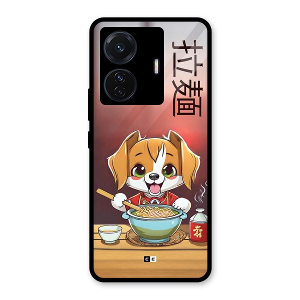 Happy Dog Cooking Glass Back Case for Vivo T1 Pro