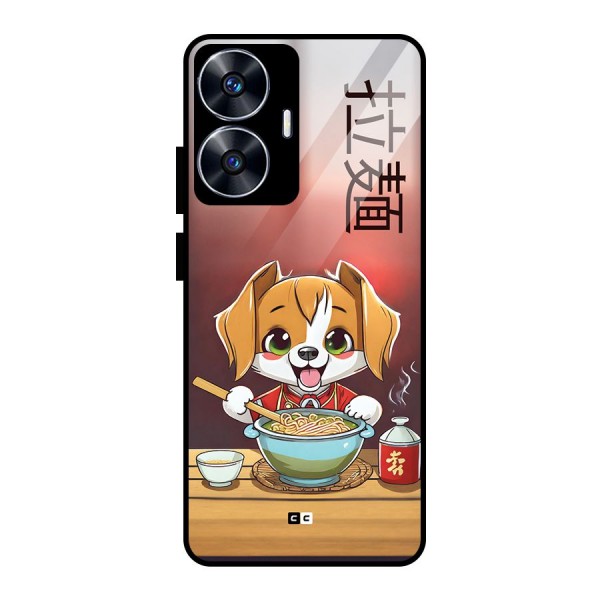 Happy Dog Cooking Glass Back Case for realme C55