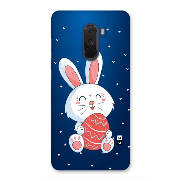 Happy Festive Bunny Glass Back Case for Poco F1