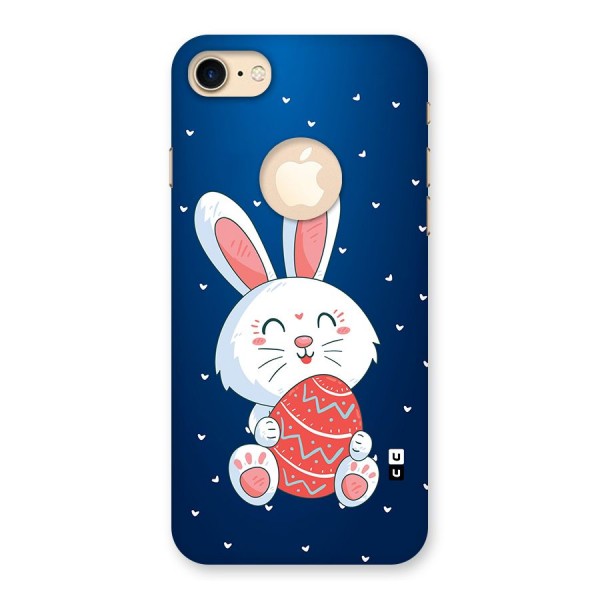 Happy Festive Bunny Back Case for iPhone 8 Logo Cut