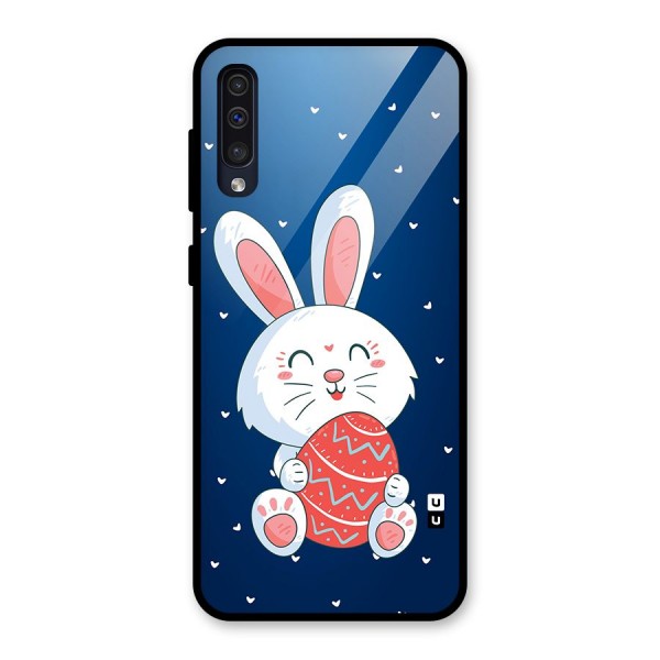 Happy Festive Bunny Glass Back Case for Galaxy A30s