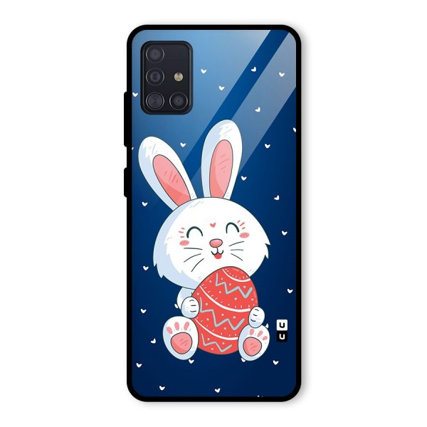 Happy Festive Bunny Glass Back Case for Galaxy A51