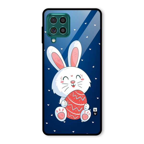 Happy Festive Bunny Glass Back Case for Galaxy F62