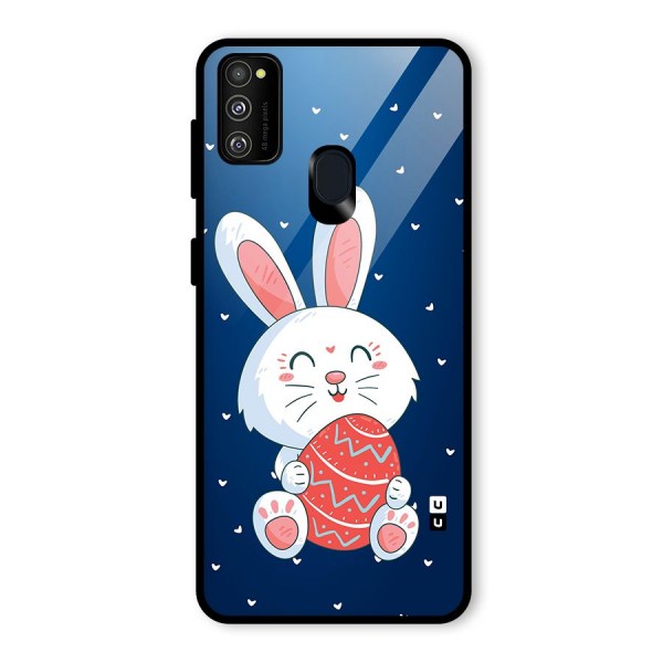 Happy Festive Bunny Glass Back Case for Galaxy M21