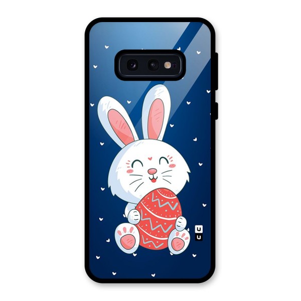 Happy Festive Bunny Glass Back Case for Galaxy S10e