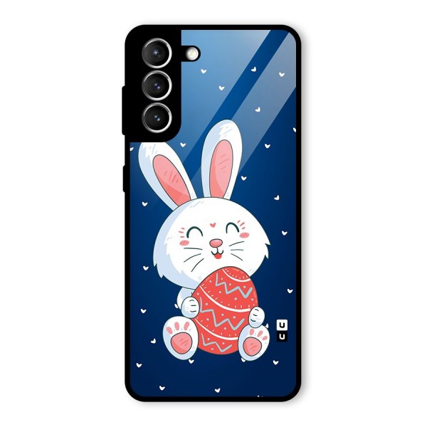 Happy Festive Bunny Glass Back Case for Galaxy S21 5G