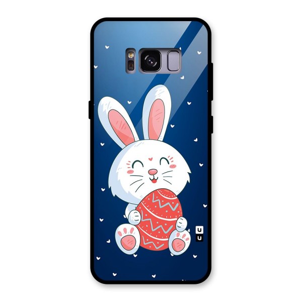 Happy Festive Bunny Glass Back Case for Galaxy S8