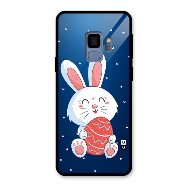 Happy Festive Bunny Glass Back Case for Galaxy S9